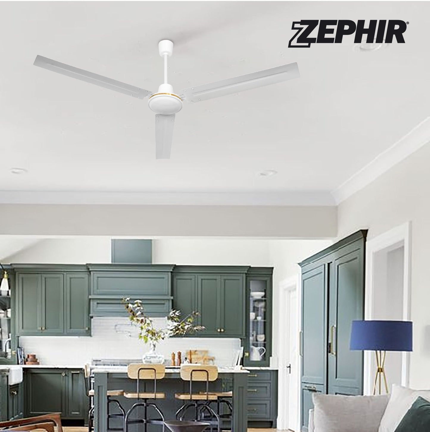 Industrial Ceiling Fan Wall Control 120cm