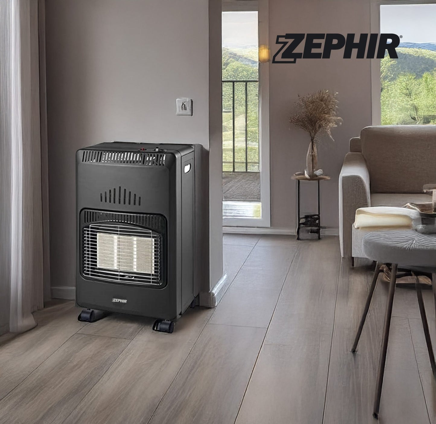 Gas Heater Foldable Black