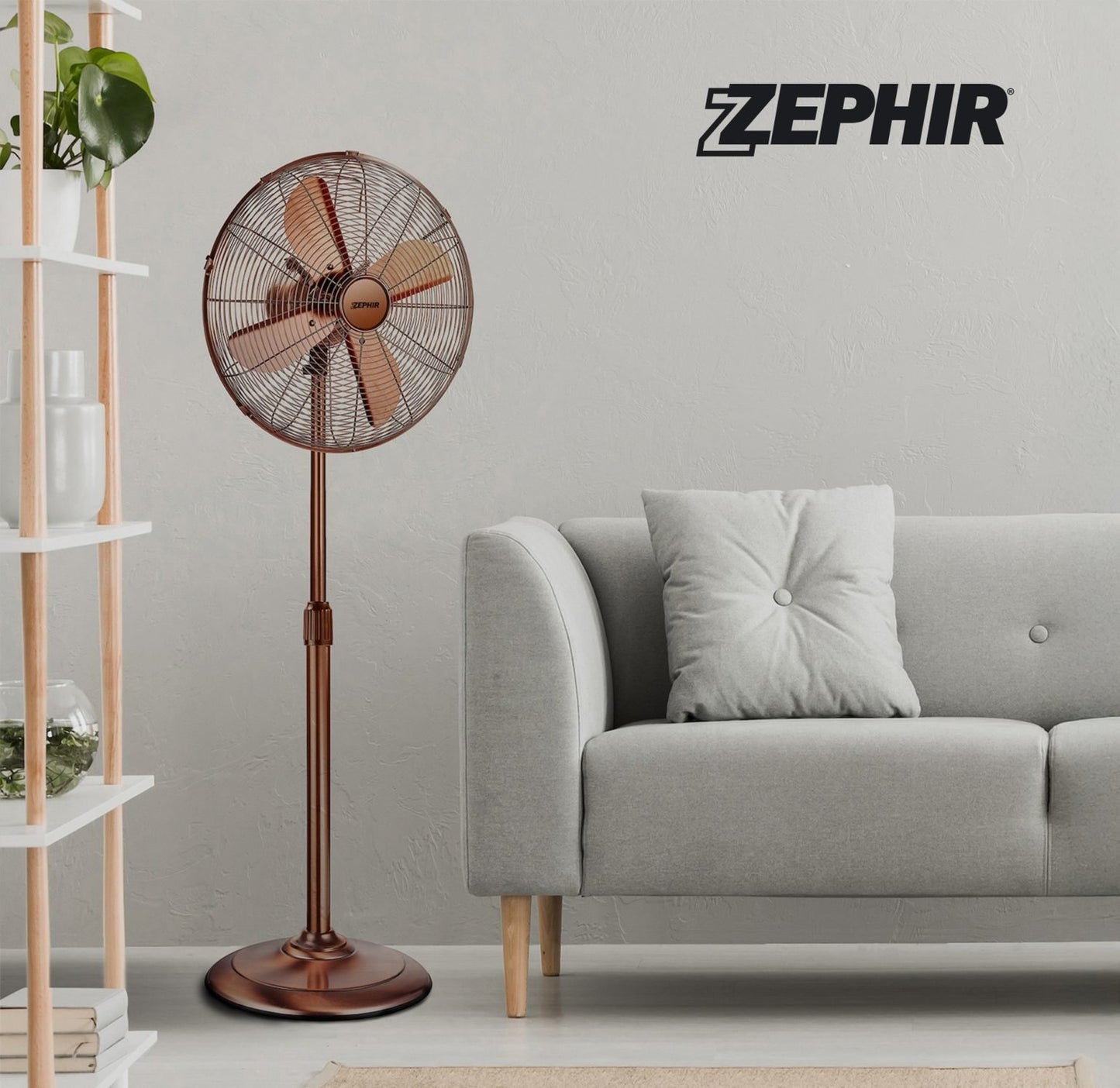 Vintage Bronze Metal Pedestal Fan 50w - 40cm