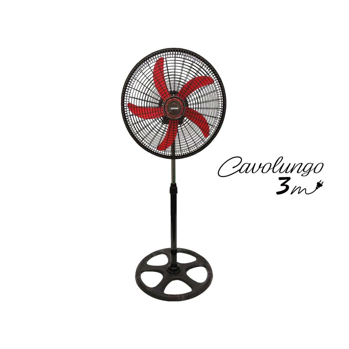Red or Yellow & Black Pedestal Fan 60w - 45cm