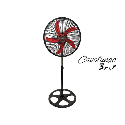 Red or Yellow & Black Pedestal Fan 60w - 45cm