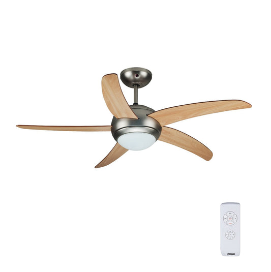 5-Blade Ceiling Fan, 132cm, & Light with Remote