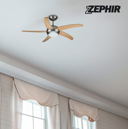 5-Blade Ceiling Fan, 132cm, & Light with Remote