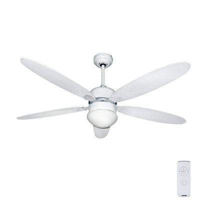 Decorative Ceiling Fan & Lamp Holder With Remote Control 130cm - 70w White