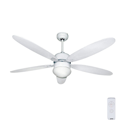 Decorative Ceiling Fan & Lamp Holder With Remote Control 130cm - 70w White