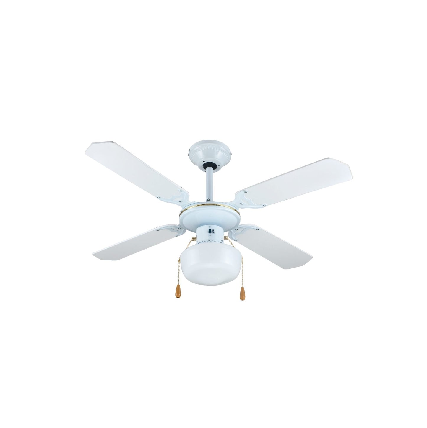 Decorative Ceiling Fan & Lamp Holder with Cord Control 107cm