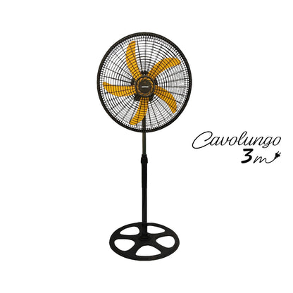 Red or Yellow & Black Pedestal Fan 60w - 45cm
