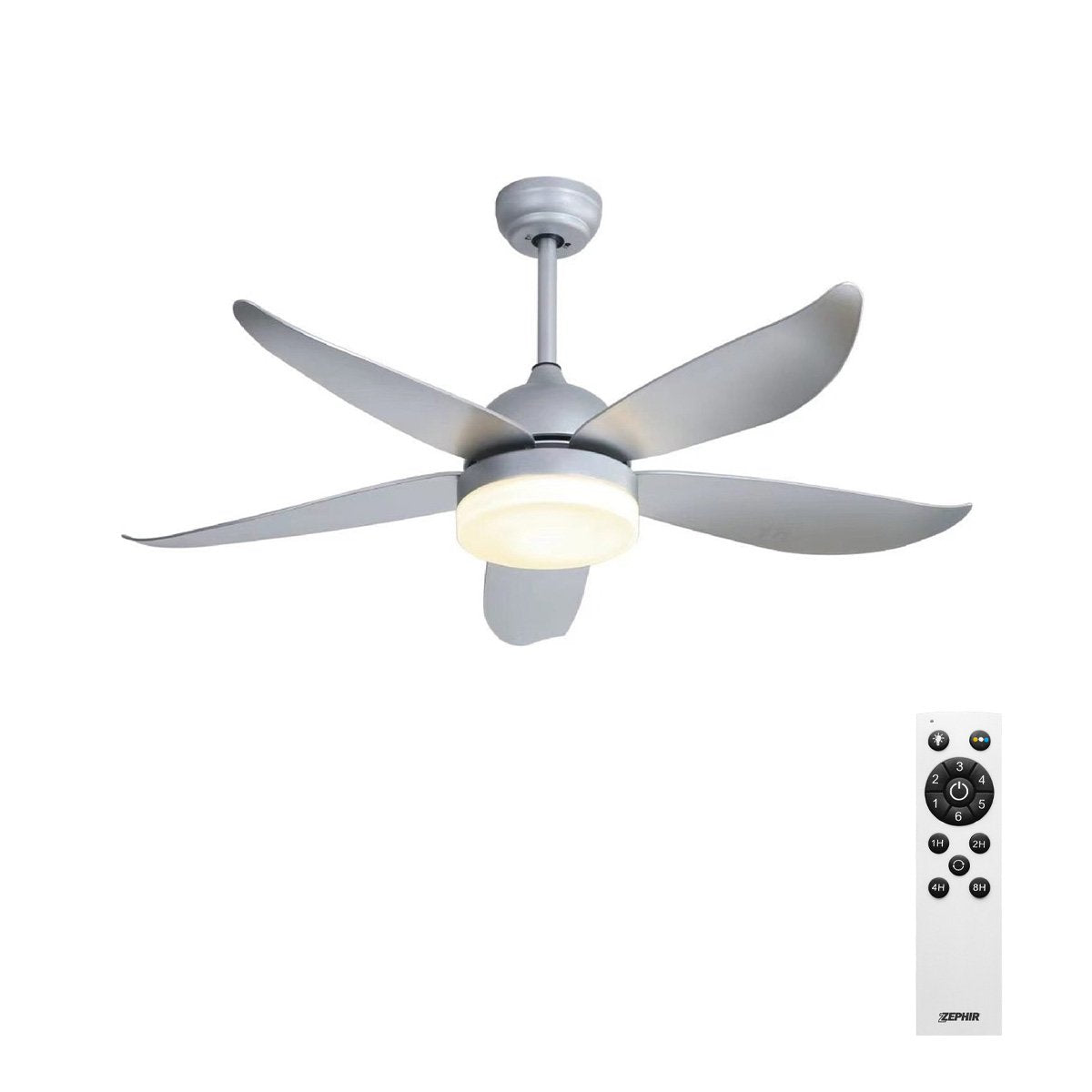 5 Blades Ceiling Fan & LED With Remote 132cm