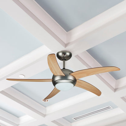 5-Blade Ceiling Fan, 132cm, & Light with Remote