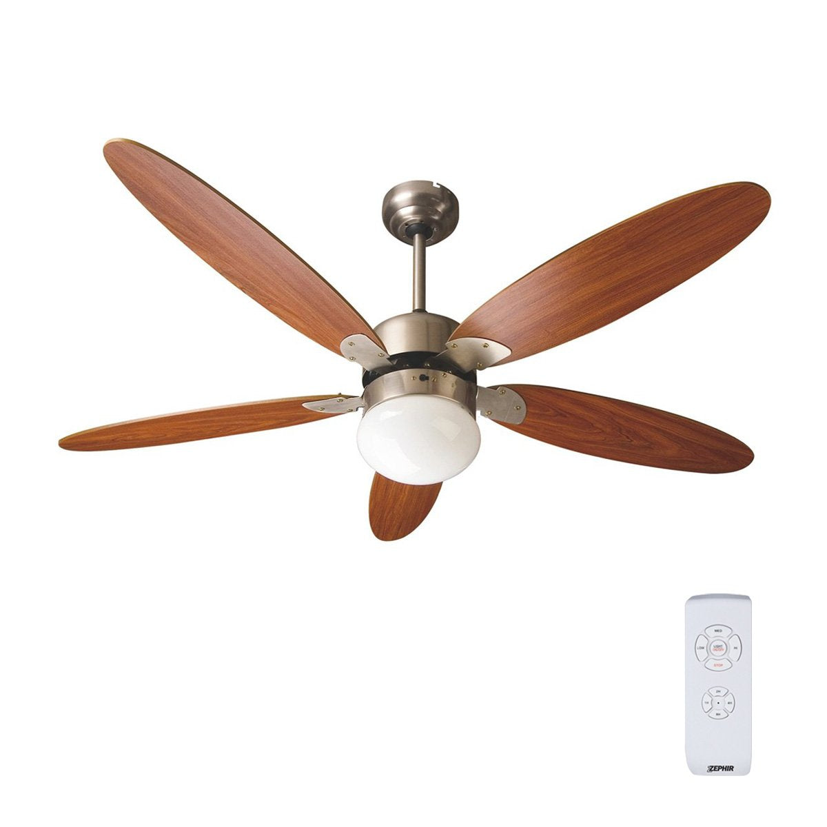 Decorative Ceiling Fan & Lamp Holder With Remote Control 130cm - 70w Brown